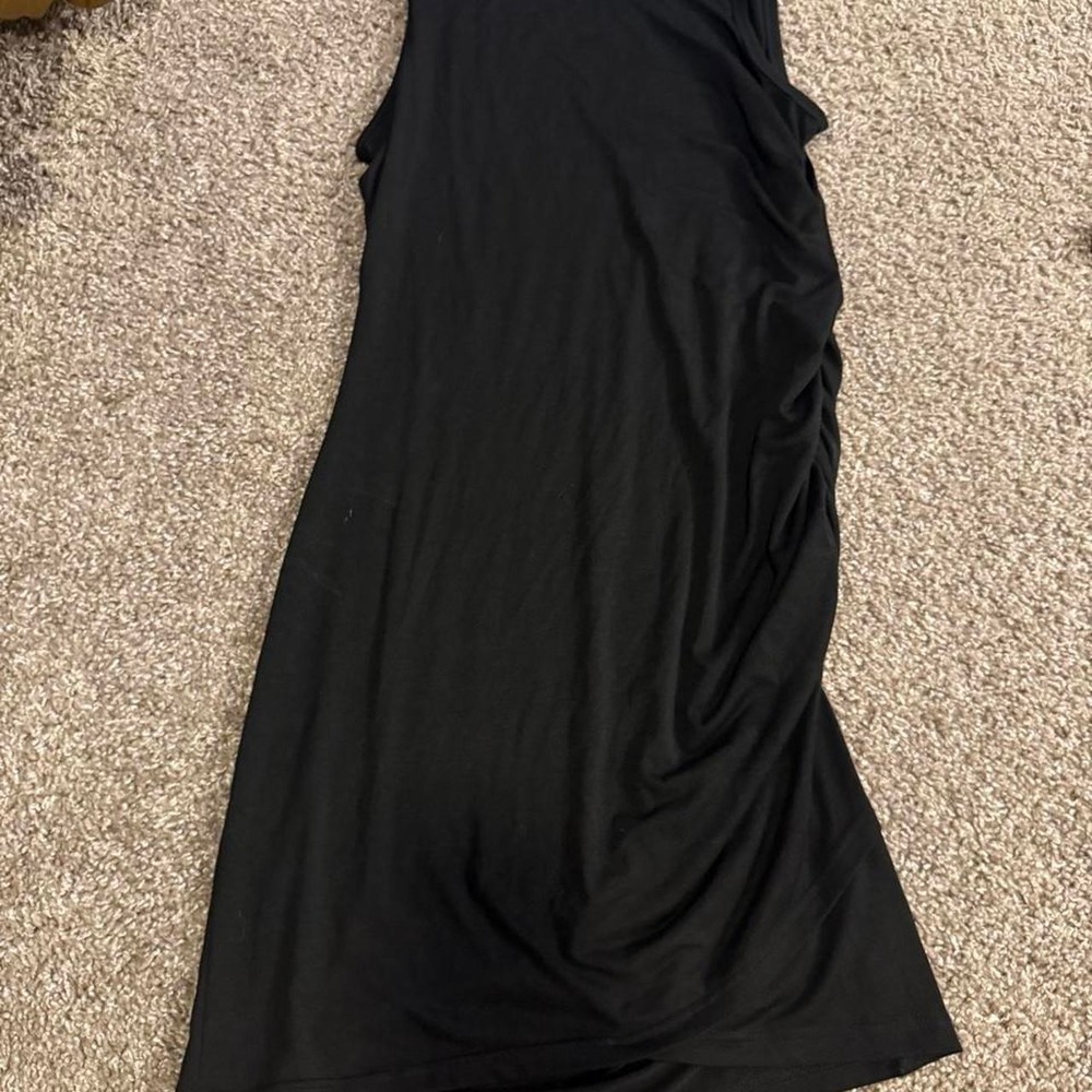 Black bodycon dress with ruched sides Large